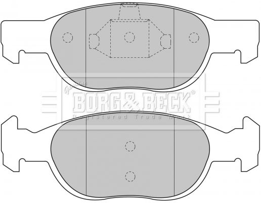 BORG & BECK Комплект тормозных колодок, дисковый тормоз BBP1499